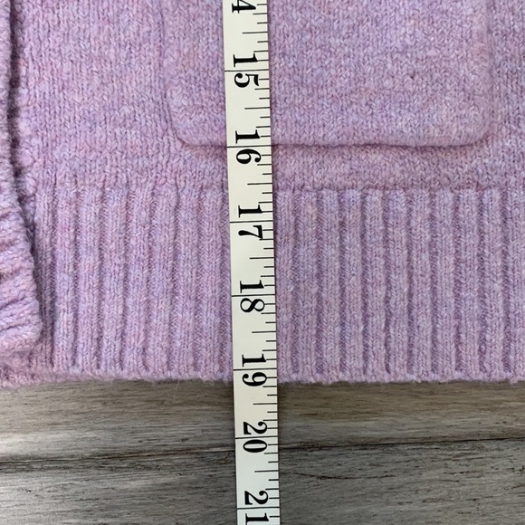 Madewell Lilac Purple Button-Up Cardigan Sweater Shrunken Fit Pockets NWT XXS - Picture 5 of 15